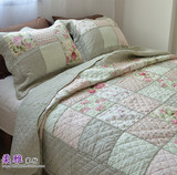 外贸田园韩式拼布全棉空调被床盖床单被套绗缝被三四件套花园1345