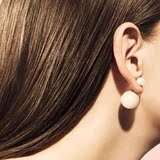 情享包邮欧美双面人造珍珠大小两用款 韩版耳钉甜美时尚流行饰品
