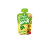 亨氏果泥 乐维滋-蔬乐2+2果汁泥苹果猕猴桃豌豆菠菜120g 10袋包邮