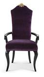 新古典餐椅 欧式椅子后现代餐桌椅紫色银实木椅子可定制特价直销