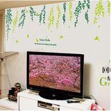 三代家装梦想绿色花园鸟笼电视背景客厅卧室床头风景墙贴纸可移除
