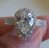 水滴形梨形GIA裸钻GIA钻石 可定1克拉钻戒钻石戒指/婚戒/特优惠销