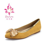 Daphne/达芙妮女鞋时尚蝴蝶结优雅时尚尖头平跟单鞋 1013404097