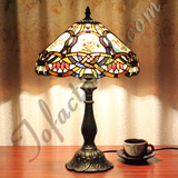 蒂凡尼欧式台灯复古卧室床头酒吧咖啡厅彩色玻璃手工艺术品台灯