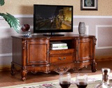 美式家具电视柜 欧式卧室实木储物柜地柜F9101-1视听柜 矮柜