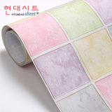 韩国PVC七彩色马赛克自粘墙纸 厨房浴室卫生间防水壁纸墙贴纸