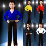 男童拉丁舞服装 新款 少儿拉丁服儿童舞蹈演出服表演服长袖考级服