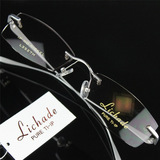 理查德 男款商务纯钛 无框眼镜 近视眼镜架 眼镜框  配眼镜3527