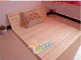 特价木板床单人实木床简易折叠床榻榻米平板床 松木床可定做