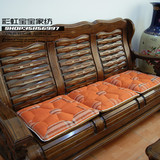 布艺沙发坐垫单人位组合亚麻布红木实木沙发垫50宽办公椅垫春季特