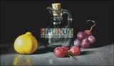 艺术名画油画国画水墨画昊坤十字绣原版图纸电子版-柠檬和葡萄