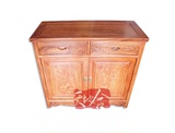 红木餐边柜 实木家具 非洲花梨 双门二联柜 茶水柜 实木储物柜