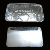 一次性带盖长方锡纸盒铝箔模具 烘焙烧烤焗饭盒焗面盒 1000个/箱