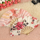 中国特色中式古典丝绸印花扇子折扇女扇舞蹈扇送老外礼品外事礼物