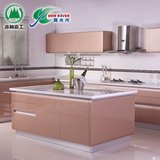 郑州现代简约开放式烤漆橱柜整体橱柜定做厨房装修露水河定制烤漆