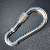10MM 大号金属合金登山扣 葫芦型登山扣 带锁弹簧勾 登山绳锁扣