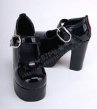 女款BJD/SD娃娃鞋子 3分 4分女娃百搭粗跟高跟皮鞋--YGS56