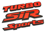 汽车个性车贴 涡轮增压TURBO车贴标 运动SIR SPORT改装金属车标贴