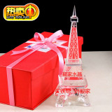 水晶埃菲尔铁塔金属铁塔模型巴黎艾菲尔铁塔创意生日婚庆礼品礼物