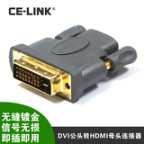 CE-LINK DVI（24+1）转HDMI转接头 双向传输 显卡DVI接头接电视线