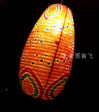 异域民族尼泊尔手工纸灯罩 咖啡馆长灯笼餐厅吊灯罩『羽翼之橘』
