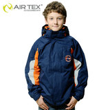 AIRTEX中小学男女儿童户外冲锋衣运动三合一保暖抓绒两件套外套服