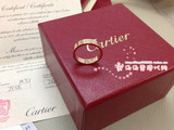 香港专柜代购指环戒指Cartier卡地亚 /18K玫瑰金窄版一钻B4050700