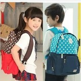 韩国新款儿童双肩包宝宝书包经典棉布可爱小猪鼻包包
