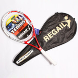 REGAIL 正品丝线 一体碳素男女士专业金英寸初学者单人训练网球拍