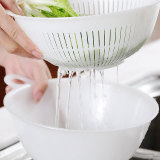 日本进口inomata厨房洗菜盆沥水盆塑料盆果蔬沥水篮收纳篮淘米篮