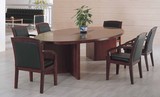 上海现代简约椭圆会议桌高档办公桌实木木皮油漆厂家直销可定做