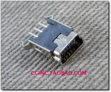 进口台产mini-USB 迷你立式直插插座母座5P /F 连接器接插件180度