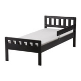 IKEA北京宜家家居正品代购麦佳床架带板条式床板黑褐色
