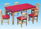 彩色长方桌 儿童桌子 木制桌子 幼儿园用品 幼儿园桌子防火板桌子