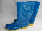2014时尚高筒韩版雨鞋雨靴平底防水女鞋水鞋水靴 特价蓝色
