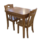 新品特价 小户型实木桌 翻转折叠餐桌 现代简约实木橡木桌方形桌