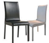 简约时尚创意欧式客厅 黑色米白色餐椅子 家用桌子靠背椅组合宜家
