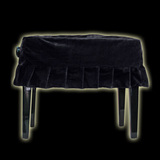 钢琴绒布升降椅套 钢琴凳罩 钢琴凳套 黑色 红色有货