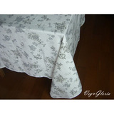 V&G夏洛特花型麻棉桌布（140CM方型）4001