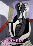 大师毕加索抽象人物立体竖幅油画 欧美风格音乐餐厅装饰设计 PS27