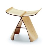 蝴蝶凳butterfly stool创意特色弯曲木矮凳胡桃木实木椅子换鞋凳
