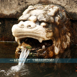 精品特价 石雕喷水龙头狮头 汉白玉流水喷泉 挂墙喷泉 公园装饰