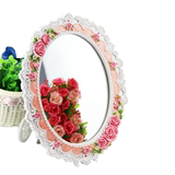 韩国田园家居饰品台式镜化妆镜梳妆镜欧式可爱公主宫廷复古镜子