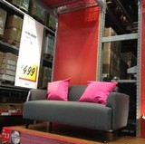 IKEA 宜家代购 汉林比 克劳伯 双人沙发 布艺沙发 灰色