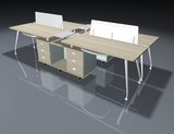 厂家直销办公家具上海职员桌椅4人组合屏风工作位钢木员工桌卡座