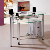 特价包邮简约时尚电脑桌台式桌家用钢化玻璃办公桌转角书桌电脑台