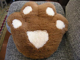 布布熊可爱卡通熊掌坐垫靠垫大号毛绒玩具熊爪抱枕靠背靠枕