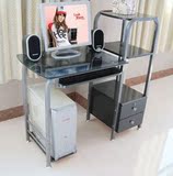时尚 钢化玻璃电脑桌 家用 台式电脑桌 书桌 书柜 组合 SA850