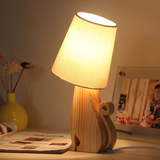 原木超萌森林宠物台灯 木制简约卧室床头灯具 个性灯饰创意礼物