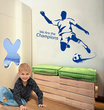 创意墙贴卧室客厅电视背景墙壁贴 儿童房可移除贴纸足球运动冠军